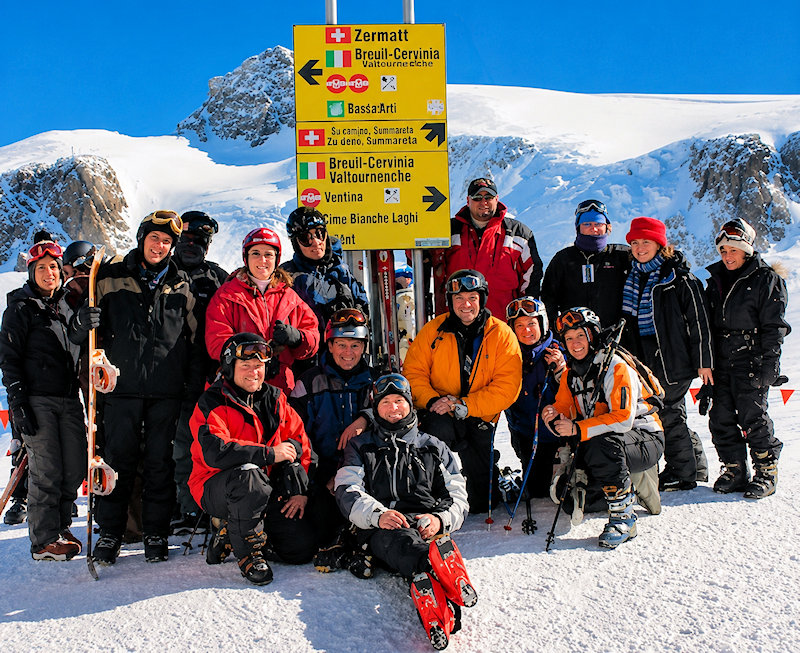 The World Tour Valle d'Aosta ski trip from Cervinia Italy to Zermatt Switzerland