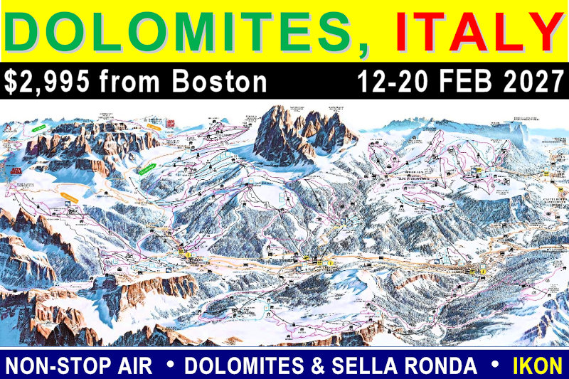 Dolomite Mountains & Sella Ronda, Italy: February 12-20, 2027