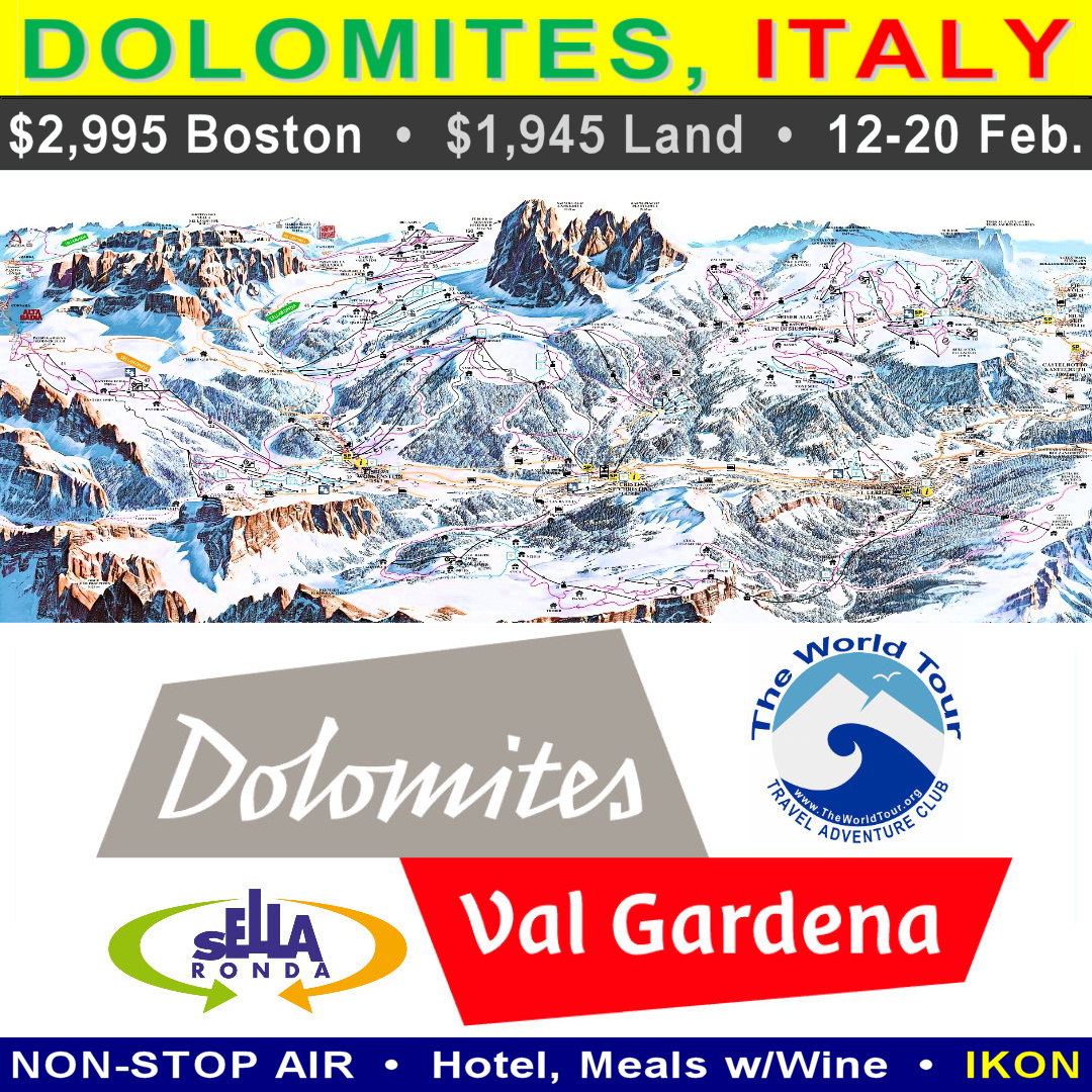 Dolomite Mountains & Sella Ronda, Italy: February 12-20, 2027